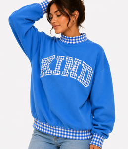 Sudadera de Cuello Alto para Mujer de Alta Calidad, con Apliques de Letras Personalizados, Manga Larga, Diseño de Puntos en Contraste, Estilo Casual - Product Image 5