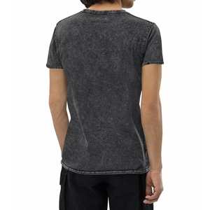 T-shirt décontracté respirant pour homme, col rond, en coton tricoté 100 %, délavé à l'acide, de bonne qualité, à prix abordable, avec logo personnalisé - Product Image 4
