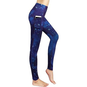 Women's Breathable 100% Cotton Yoga Pants High-Impact Mid Waist Gym <b>Leggings</b> <b>Butt</b> <b>Lift</b> Sublimated Casual Print Workout - Product Image 2