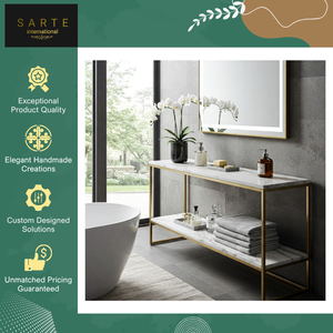 Hot Sale on Floor Display Storage Handmade Elegant Living Room Decor Luxury Modern Marble <b>Console</b> Shelf <b>Gold</b> with Metal Frame - Product Image 3
