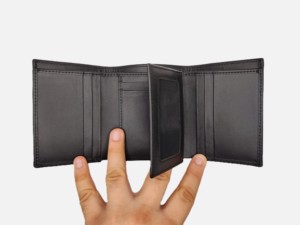 Premium Men's <b>RFID</b> Protected Trifold <b>Wallet</b> High Quality Short Leather Card Holders Polyester OEM Factory Direct Wholesale 2026 - Product Image 4