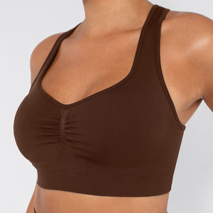 Yoga Wear Sports Fitness <b>Bra</b> Front Adjusted Straps Style Breathable Wireless Support High <b>Stretch</b> Activewear Crop - Product Image 1