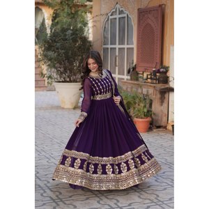 ชุดราตรีปักเลื่อมกับชุดปาร์ตี้ dupatta กับงานที่น่าประทับใจ - Product Image 3