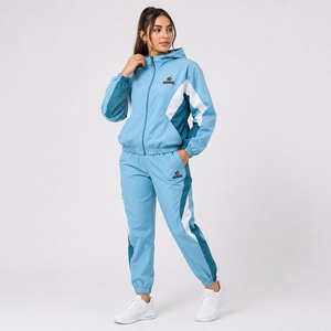 <b>Women</b> <b>Windbreaker</b> Tracksuit Full Zip Jacket Matching Trousers Two Piece Casual Athletic Wear Breathable Outdoor Sports Clothing - Product Image 4