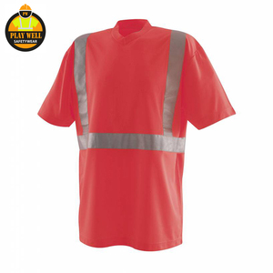Custom Logo Hot Selling 100% Polyester Safety Tee Shirt Construction Reflective Workwear Hi Viz Safety t Shirt - Product Image 4