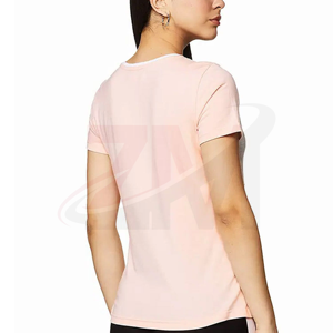 เสื้อยืดคอกลมแขนสั้นผู้หญิง ทรงปกติ ผ้าถักโพลีเอสเตอร์ สีตัดต่อ สไตล์ลำลอง สำหรับฤดูใบไม้ผลิและฤดูร้อน - Product Image 3