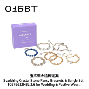 Sparkling Crystal Stone Fancy Bracelets & <b>Bangles</b> <b>Set</b> 10575632NBL_2.6 for Wedding & Festive Wear - Product Image 2