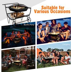 Modern Steel <b>Fire</b> <b>Pit</b> Outdoor Decorative Design Natural Gas <b>Portable</b> 9999 BTU for Backyard Warmth Patio Social Setting Wholesale - Product Image 5