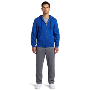 Wholesale Top Selling Winter Mens Zip-Up <b>Hoodie</b> 100% Cotton High Quality French Terry Blank Hooded Drop Shoulder Custom Printed - Product Image 5