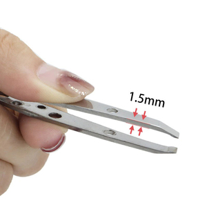 OEM ODM Edelstahl Schräge Spitze Augenbrauenpinzette Professionell Hochwertig Umweltfreundlich Leichtgewichtig Wiederverwendbar Individuell Anpassbar - Product Image 4