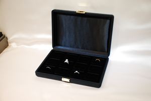 กล่องใส่เครื่องประดับผ้าไหมญี่ปุ่นทรงสี่เหลี่ยมขนาดกลาง กล่องเก็บของอเนกประสงค์ ดีไซน์กระดาษกำมะหยี่ 230x153x50 มม. Yongda DDFA122R12 - Product Image 6