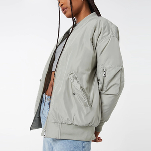 Soft Comfortable Knitted <b>Stand</b> Collar Winter Autumn Women Bomber Jacket Outdoor Wear Quick Dry Detachable <b>Hat</b> Latest Fashionable - Product Image 4