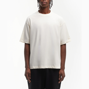 Camisetas de algodón 100% algodón 260 GSM de manga corta para hombre, camiseta negra extragrande de corte holgado, camiseta básica para hombre. - Product Image 3