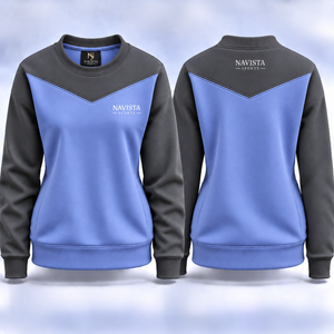 เสื้อสเวตเชิ้ตโอเวอร์ไซส์ แบรนด์ NAVISTA SPORTS สำหรับผู้หญิง แขนยาว ไหล่ตก แต่งขอบยางยืด สวมใส่สบาย ระบายอากาศได้ดี ปักลายคริสตัล 100% - Product Image 6
