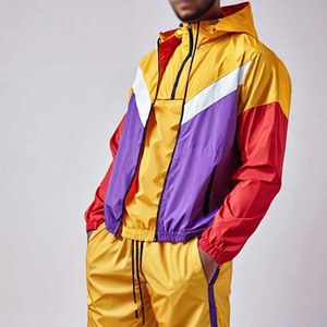 ชุดเซ็ตเสื้อแจ็คเก็ตกันลมและกางเกงขาสั้นสำหรับผู้หญิง รุ่นคัสตอม 2026  ชุดเซ็ตเสื้อแจ็คเก็ตกันลมและกางเกงขาสั้นไนลอนสำหรับผู้หญิงและผู้ชาย - Product Image 4