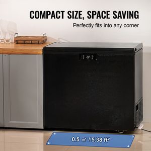 Congelatore a pozzetto mini da 7 Cu.ft/198 L per hotel con 2 cestelli rimovibili - Product Image 5