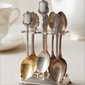 Vintage <b>Gold</b> Plated Serving <b>Spoon</b> With Long Handle Mirror Polish Design Style For Kitchen Use And Hotel Use - Product Image 4