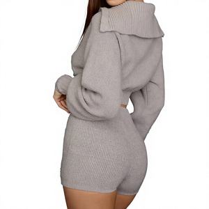 MOJO Womens <b>Crop</b> <b>Top</b> Shorts Set Elastic Waist High Waist Shorts Vintage Casual Summer Two-Piece Outfit Spandex/Polyester - Product Image 5