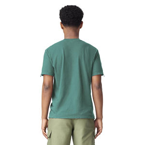<b>Mens</b> Teal Green Crew Neck T-<b>Shirt</b> Short Sleeve Cotton Casual Summer Basic Top Custom Logo OEM ODM Wholesale Apparel - Product Image 2