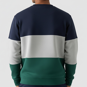 Sweat-shirt à fermeture éclair personnalisé pour homme, imprimé sur mesure, col rond surdimensionné, 100% coton molletonné, appliqué et brodé - Product Image 4
