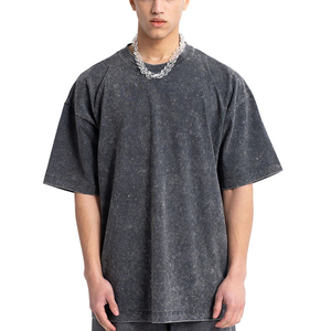 เสื้อยืดสตรีทแวร์ผู้ชายคุณภาพสูง ผ้าฝ้าย 100% ซักย้อมแบบแอซิดวอช พร้อมตัวเลือกปรับแต่งได้ ผลิตจากผ้าที่เป็นมิตรต่อสิ่งแวดล้อม - Product Image 3