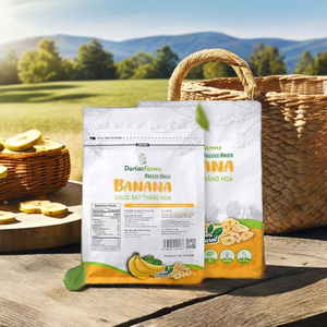 Chips de plátano liofilizados en rodajas naturales 100%, bocadillo saludable de Vietnam FD, proceso de secado, embalaje a granel de sabor dulce - Product Image 1