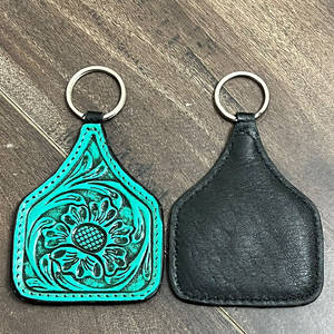 Porte-clés tendance en cuir de vache artisanal et gravé, style western, en cuir véritable, accessoire personnalisé pour souvenir - Product Image 6