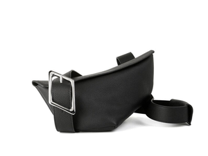 Sac bandoulière en cuir grainé avec sangle réglable et boucle argentée – Sac à main minimaliste pour le quotidien, élégant et léger, idéal pour les voyages - Product Image 1