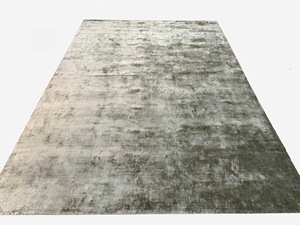 Handwoven Green Silk Rug: Luxury Minimalist Carpet - Product Image 5