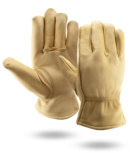 High Quality Leather gloves driver gloves Sheepskin Leather Bicycle Riding Five-<b>Finger</b> Gloves Adjustable Wrist <b>Strap</b> - Product Image 1