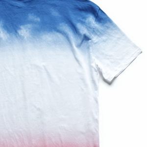 Men's Ombre Blue to Red to <b>White</b> Gradient T-Shirt Short Sleeve Casual regular fit O-neck <b>tee</b> - Product Image 3