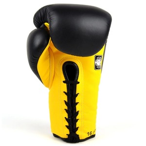 ถุงมือชกมวยหนังแท้ปรับสายได้สำหรับฝึกซ้อมและแข่งขันมืออาชีพ MMA  ขายดี ปรับแต่งได้ตามต้องการ - Product Image 3