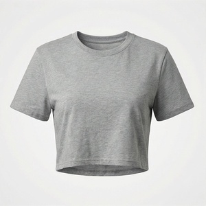 เสื้อครอปท็อปผ้าฝ้ายสีตามสั่งสำหรับผู้หญิง เป็นมิตรกับสิ่งแวดล้อม ออร์แกนิค ยั่งยืน เหมาะสำหรับสตรีทแวร์ ฟิตเนส ออกกำลังกาย เสื้อยืดแอคทีฟแวร์ - Product Image 1