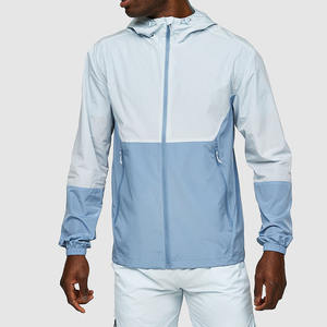 Wholesale Price Men's Lightweight White Jacket Waterproof and Breathable Plus Size Casual <b>Hoody</b> Windbreaker with Outerwear - Product Image 2