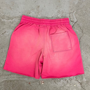 Custom Printed Logo Vintage Distressed Acid Wash <b>Shorts</b> Summer <b>Active</b> Wear Blank Stone Faded Terry Jogging <b>Shorts</b> - Product Image 3