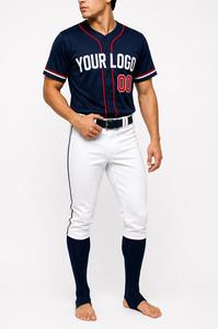 Uniforme de baseball personnalisé pour homme, maillot respirant, pantalon blanc, impression sérigraphique, évacuation de l'humidité, coupe classique, toutes saisons - Product Image 3