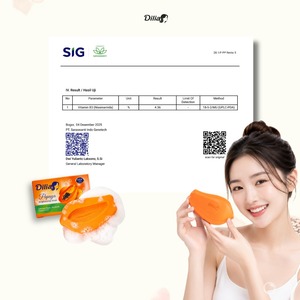 Savon en barre DiLia à la papaye 125g, éclaircissant et blanchissant la peau, nettoyage en profondeur pour adultes et tous types de peau - Product Image 6