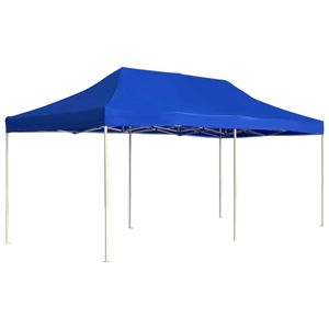 Tenda per Feste in Tessuto Oxford Blu 310 G/m2 con Rivestimento in PVC 6x3 m per Matrimoni ed Eventi - Product Image 1
