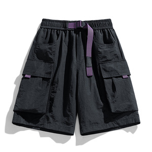 Pantalones Cortos Deportivos para Hombre, Cintura Media, Cierre con Cordón, Múltiples Bolsillos, Tejido Elástico Transpirable de Secado Rápido - Product Image 4