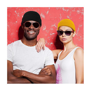 หมวกบีนนี่ถักลายริบสีเหลืองวินเทจ - หมวกไหมพรมอุ่นสำหรับฤดูหนาวแบบยูนิเซ็กซ์ เนื้อผ้านุ่มยืดหยุ่น ผลิตจากผ้าสแปนเด็กซ์/คอตตอน สไตล์มินิมอล เหมาะสำหรับสตรีทแวร์ - Product Image 6