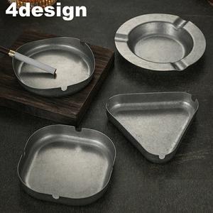 ที่เขี่ยบุหรี่ดีไซน์ใหม่ พร้อมช่องวางซิการ์และบุหรี่ 3 ช่อง  แกะสลักลายหรูหรา สำหรับวางบนโต๊ะ  ที่เขี่ยบุหรี่โลหะ ป้องกันลมพัด - Product Image 5