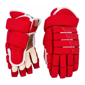 Ice Hockey Red Fingerless Sports Gloves <b>Hook</b> And Loop Closure Polyester Unisex All Seasons New 2026 - Product Image 1