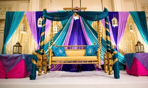 เวทีงานแต่งงานราชสถาน พร้อมชิงช้ารูปนกยูง ตกแต่งเวทีเมห์นดีสุดพิเศษ พร้อมชิงช้าสีสันสดใส - Product Image 4