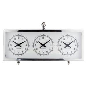 Horloge de table décorative avec affichage de l'heure en 3 pays, polissage brillant, décoration de bureau, accessoires de maison, décoration de table, horloges uniques - Product Image 1