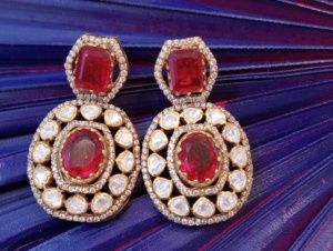 Luxury 22K Gold Plated <b>Silver</b> <b>Stud</b> <b>Earring</b> Women Wedding Jewelry Everyday Gift - Product Image 3