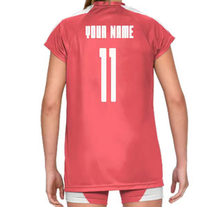 Maillot de volley-ball unisexe personnalisé, bleu, rouge, jaune, imprimé par sublimation, anti-humidité, sans manches, col en V, ajusté, taille adulte - Product Image 5