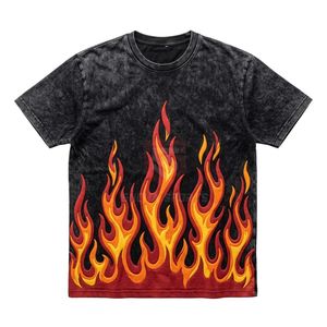 Camiseta con estampado gráfico de mano de esqueleto y signo de la paz, lavado ácido, lavado vintage, cuello redondo, algodón de alto gramaje, corte holgado - Product Image 2