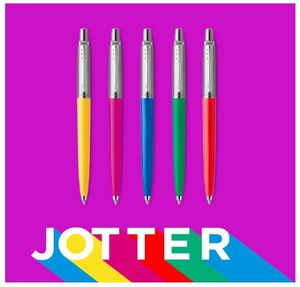 Parker Jotter Standard Chrome Trim Ball Pen and <b>Notebook</b> Yellow Body Blue Ink Fine Point Ideal Gift <b>Set</b> for Professionals - Product Image 2