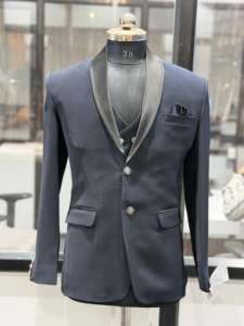 <span class=keywords><strong>Traje</strong></span> de Esmoquin Negro de Lujo para <span class=keywords><strong>Hombre</strong></span>, Excelente Calidad, Solapa Tipo Chal, para Novio, Boda, Fiesta, Disponible para Venta al Por Mayor - Product Image 3