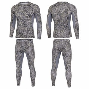 Ensemble de vêtements de chasse camouflage pour homme, manches longues, sous-vêtements longs, tissu respirant en spandex et polyester, équipement d'automne - Product Image 1